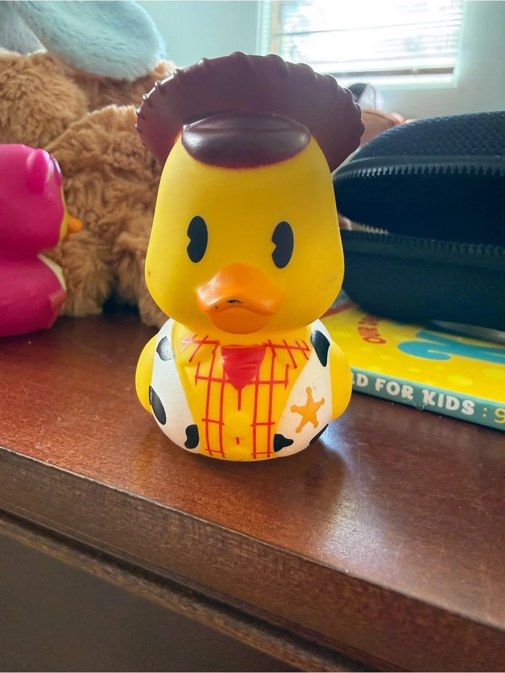 Disney Pink Bear and Yellow Cowboy Rubber Duck Set